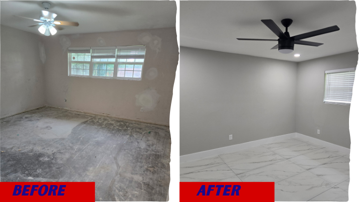 Before and After House remodeling-Houston Texas