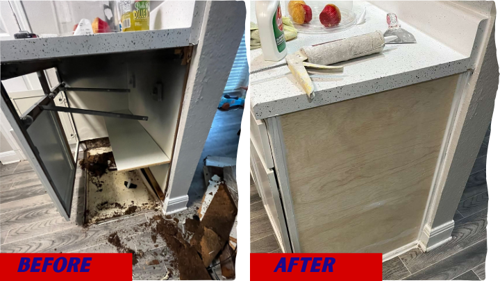 Before and After Kitchen-cabinets remodeling-Houston-bellaire Texas