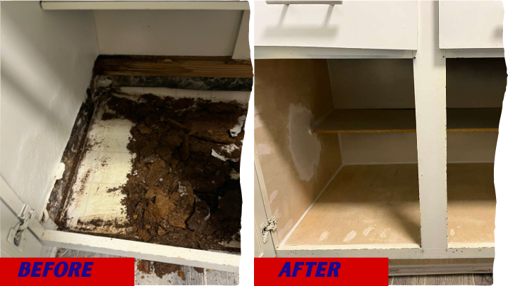 Before and After kitchen-cabinets remodeling-Houston-bellaire Texas